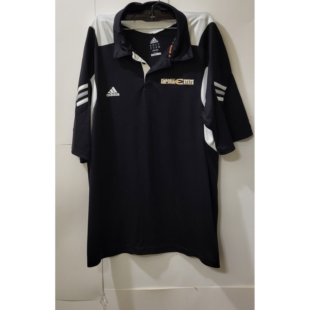 Adidias Mens Running Shirt With Emporium State Logo Black,White, Yellow XL